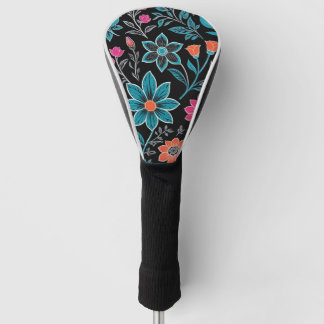 Farbiges Linoprint-Muster Golf Headcover