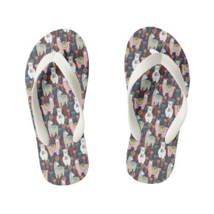 Farbiges Llamasmuster Kinderbadesandalen