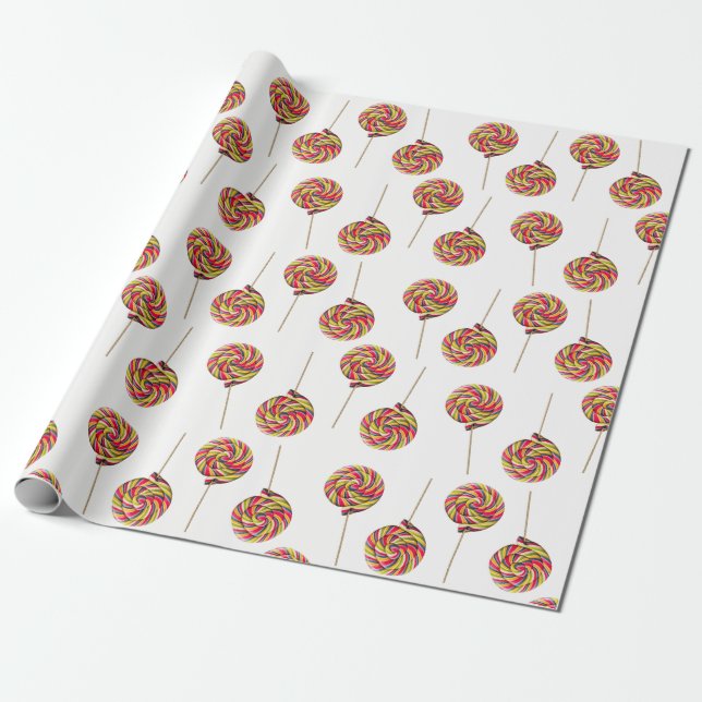Farbiges Lollipop-Wrapping-Papier für den Swirl Geschenkpapier (Ungerollt)