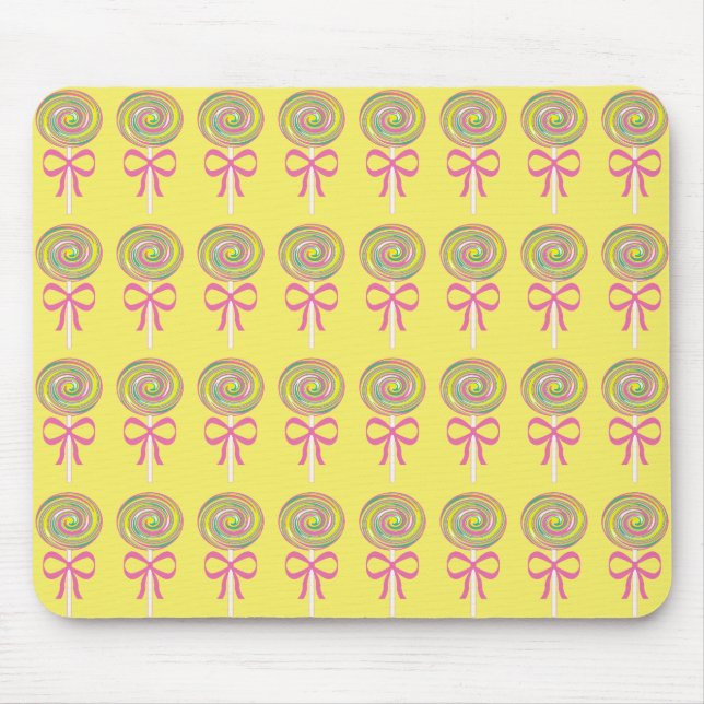 Farbiges Lollipopmuster Mousepad (Vorne)