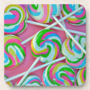 Farbiges Lollipopmuster Untersetzer