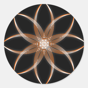 Farbiges Lotus Runder Aufkleber