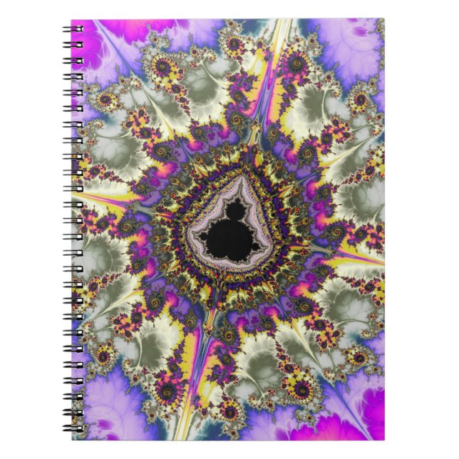 Farbiges Mandelbrot-Fraktal-Notebook Notizblock (Vorderseite)