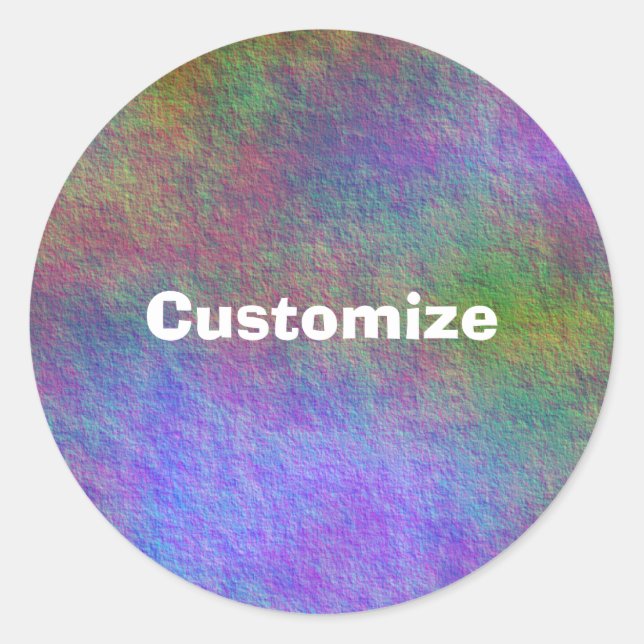 Farbiges Meeresbett I - Muster Runder Aufkleber (Vorderseite)