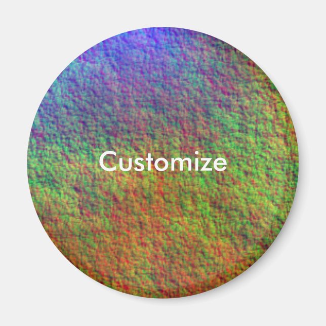 Farbiges Meeresbett II - Muster Magnet (Vorne)