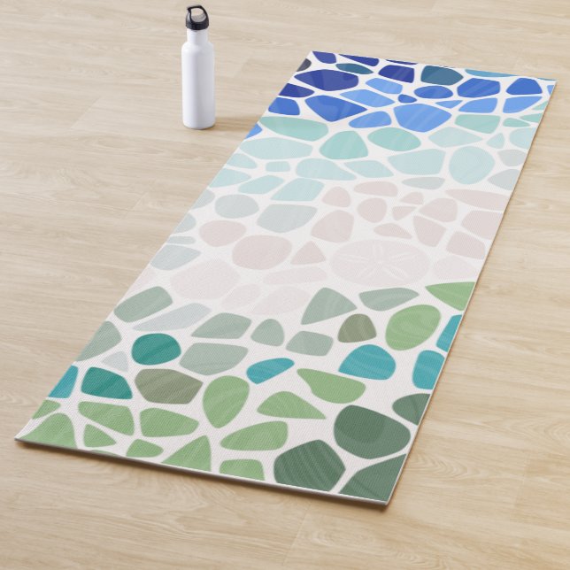 Farbiges Meerglas Yogamatte (Beispiel)