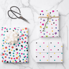 Farbiges mexikanisches Fiesta-Muster Geschenkpapier Set