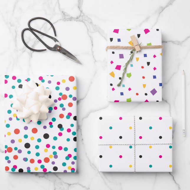 Farbiges mexikanisches Fiesta-Muster Geschenkpapier Set (Vorderseite)