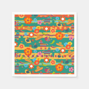 Farbiges mexikanisches Fiesta-Party Serviette