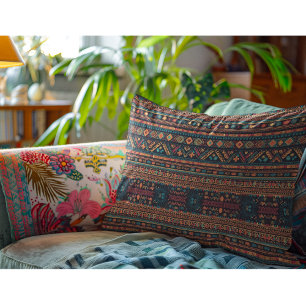 Farbiges mexikanisches Muster Kissenbezug