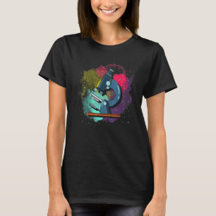 Farbiges Mikroskop Medizinisches Labor T-Shirt