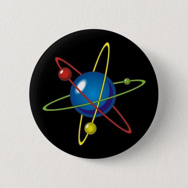 Farbiges Modell des Atom Button (Vorderseite)