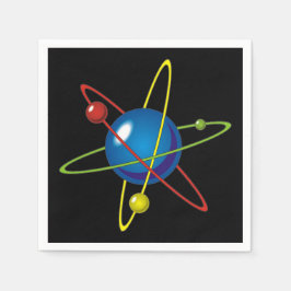 Farbiges Modell des Atom Serviette