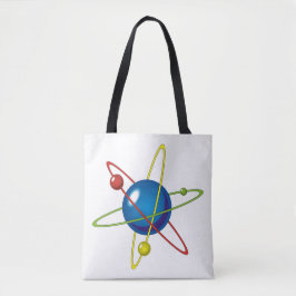 Farbiges Modell des Atom Tasche