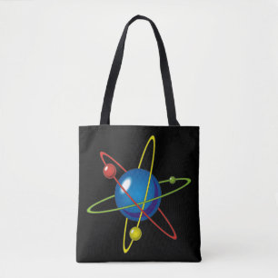 Farbiges Modell des Atom Tasche