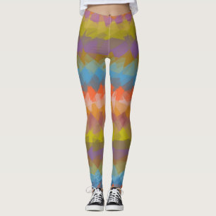 Farbiges modernes geometrisches Muster #37 Leggings