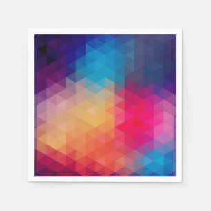 Farbiges modernes geometrisches Muster Serviette