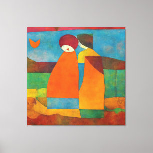 Farbiges, modernes Impressionistisches Paar #1 Leinwanddruck