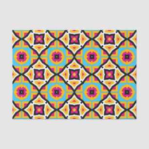 Farbiges modernes marokkanisches Mosaikmuster Seidenpapier