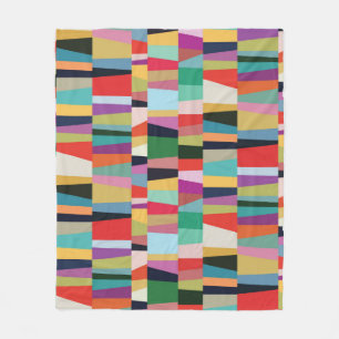 Farbiges modernes Muster Fleecedecke