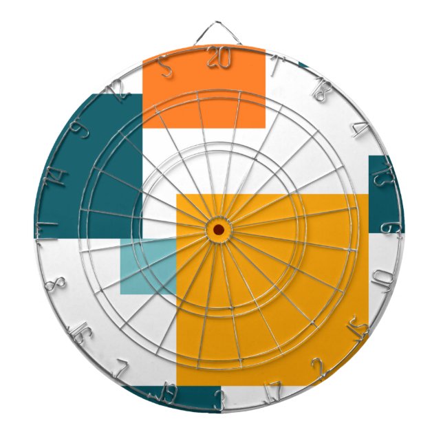 Farbiges, modernes, spielerisches geometrisches Mu Dartscheibe (vorne)
