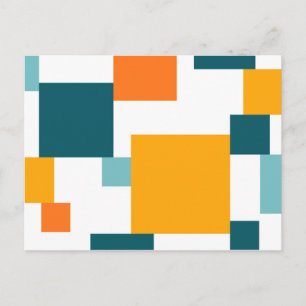 Farbiges, modernes, spielerisches geometrisches Mu Postkarte