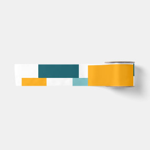 Farbiges, modernes, spielerisches geometrisches Mu Satinband