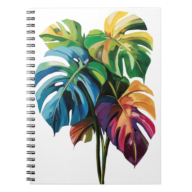 Farbiges Monsterer-Leaf-Notebook Notizblock (Vorderseite)