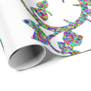 Farbiges Mosaikblumenpapier Geschenkpapier