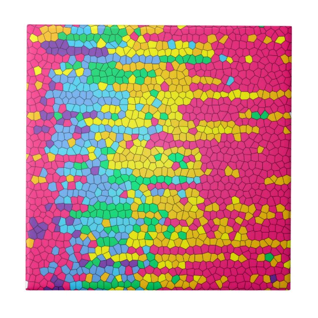 Farbiges Mosaikmuster Fliese (Vorderseite)