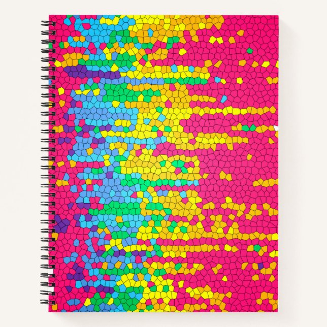 Farbiges Mosaikmuster Notizbuch (Vorderseite)