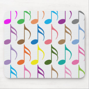 Farbiges musikalisches Notenmuster Mousepad