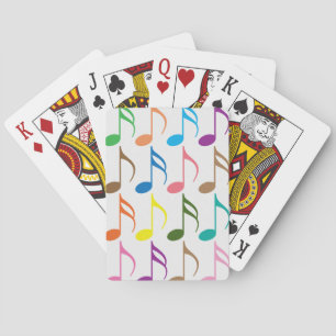 Farbiges musikalisches Notenmuster Spielkarten