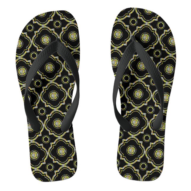 Farbiges Muster aus Quarzglas Flip Flops (Fußbett)