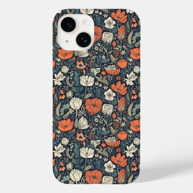 Farbiges Muster der Blume Case-Mate iPhone 14 Hülle (Rückseite)
