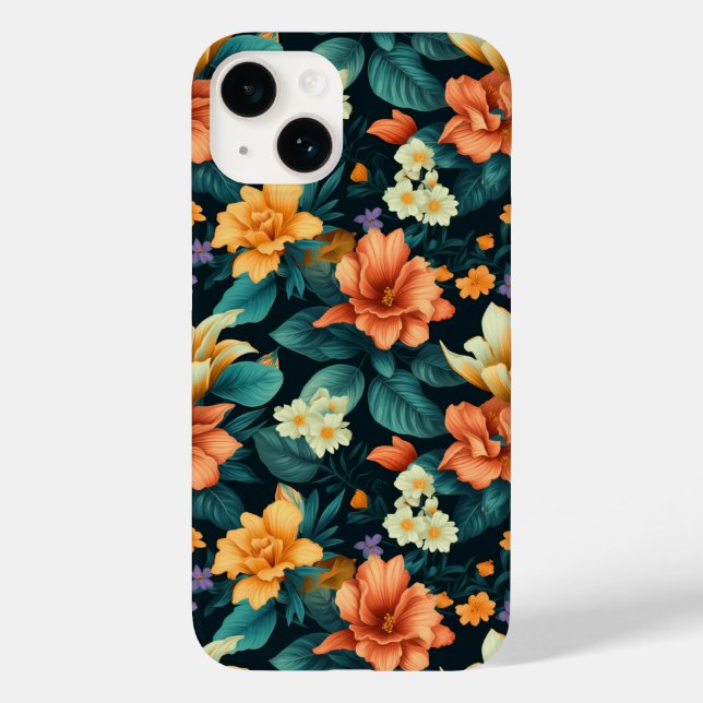 Farbiges Muster der Blume Case-Mate iPhone 14 Hülle (Rückseite)