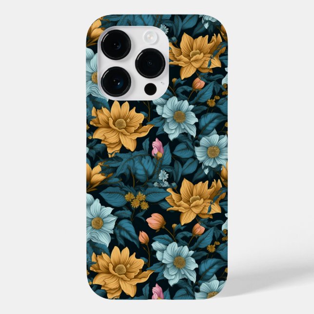 Farbiges Muster der Blume Case-Mate iPhone 14 Pro Hülle (Rückseite)