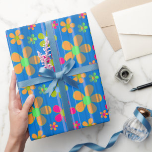 Farbiges Muster der Blume Geschenkpapier