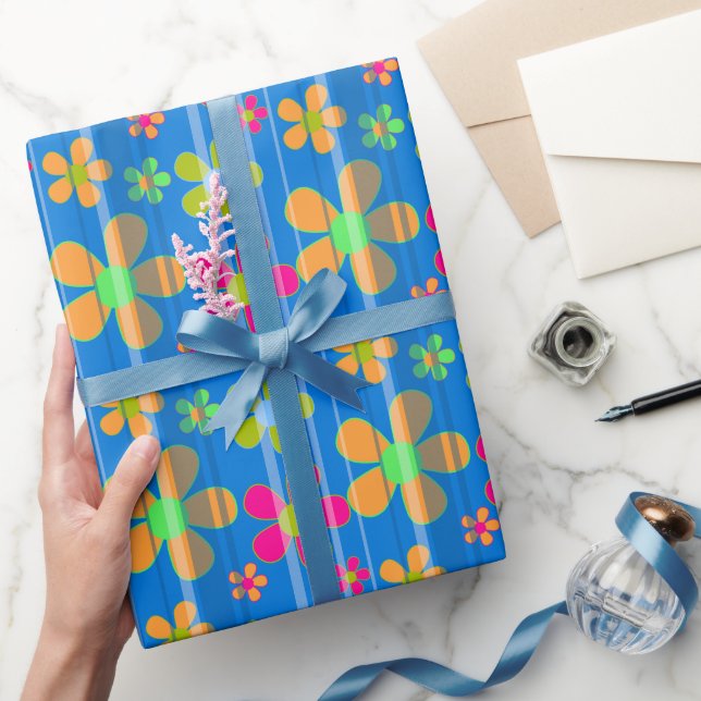 Farbiges Muster der Blume Geschenkpapier (Schenken)