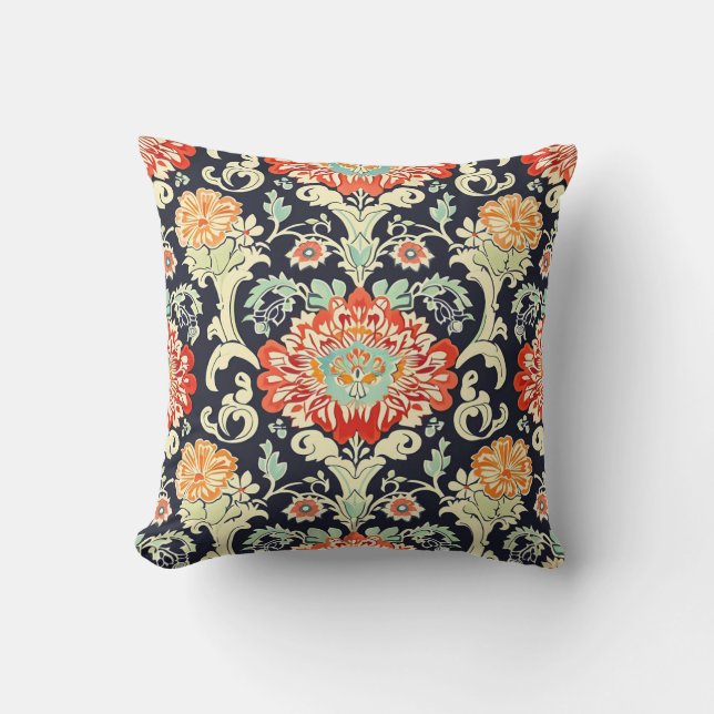 Farbiges Muster der Blume Kissen (Vorderseite)