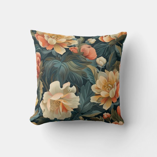 Farbiges Muster der Blume Kissen (Vorderseite)