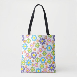 Farbiges Muster der Blumenkunst Tasche