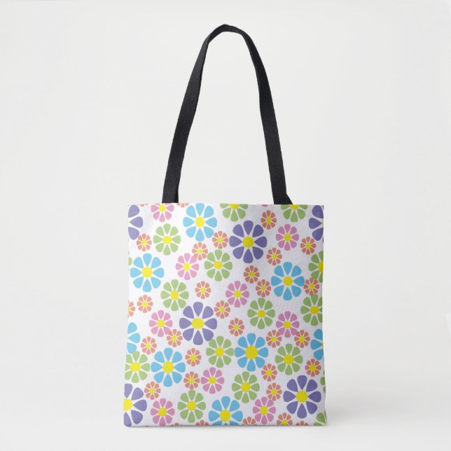 Farbiges Muster der Blumenkunst Tasche (Vorderseite)