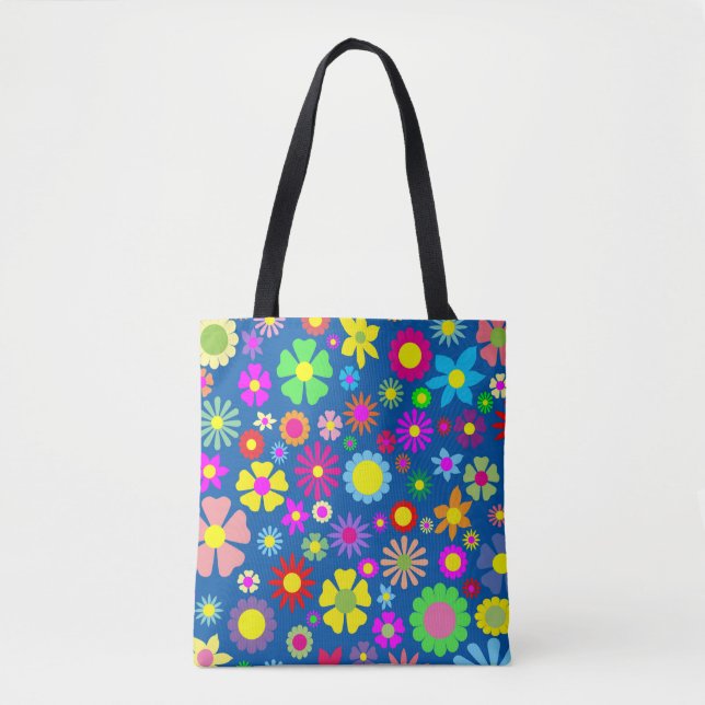 Farbiges Muster der Blumenkunst Tasche (Vorderseite)