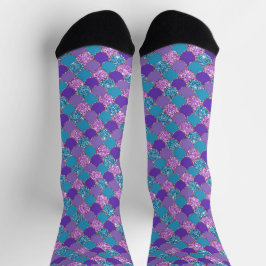 Farbiges Muster der Meerjungfrauen Socken