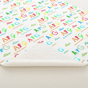 Farbiges Muster des Namens White Sherpa Blanke Sherpadecke