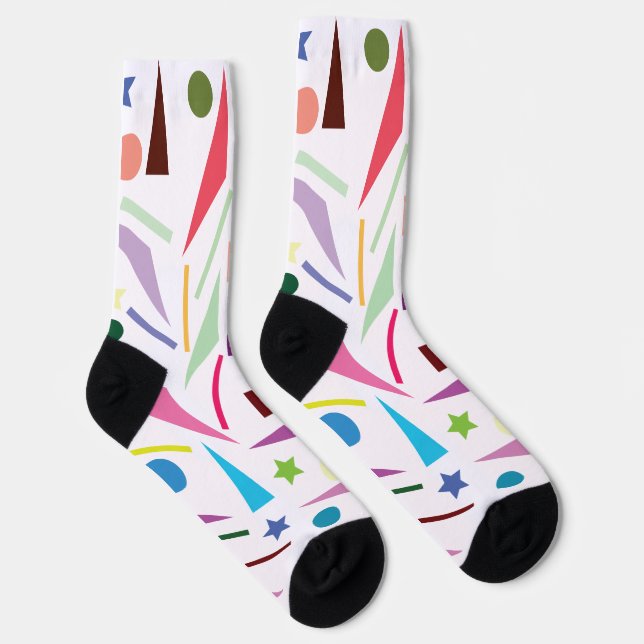 Farbiges Muster für Abstrakte geometrische Formen Socken (Rechts)