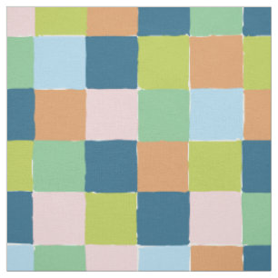 Farbiges Muster für Fun Checkerboard-Blöcke Stoff