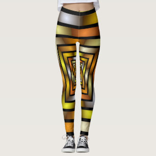 Farbiges Muster für leuchtendes Fraktal Leggings