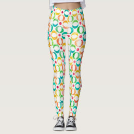 Farbiges Muster Leggings
